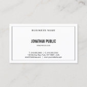 洗練モダンされた白黒エレガントシンプル 名刺 (裏面)