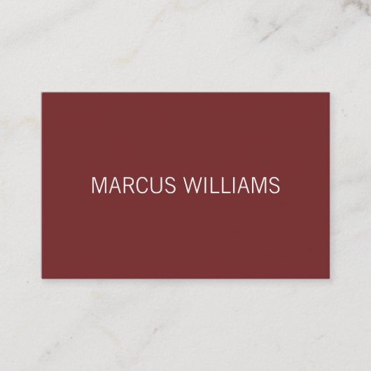 洗練モダン/深い赤/白テクスチャ 名刺 (正面)