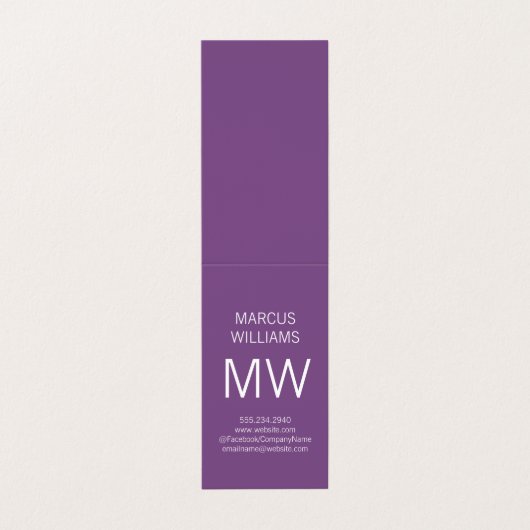 洗練モダン/紫 名刺 (外部フラット)
