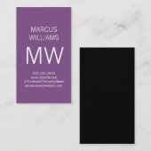 洗練モダン/紫 名刺 (正面/裏面)