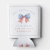 洗練名門私立校風のされたUSAボウ – 7月4日BBQ 缶クーラー (裏面)