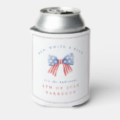 洗練名門私立校風のされたUSAボウ – 7月4日BBQ 缶クーラー (缶裏面)