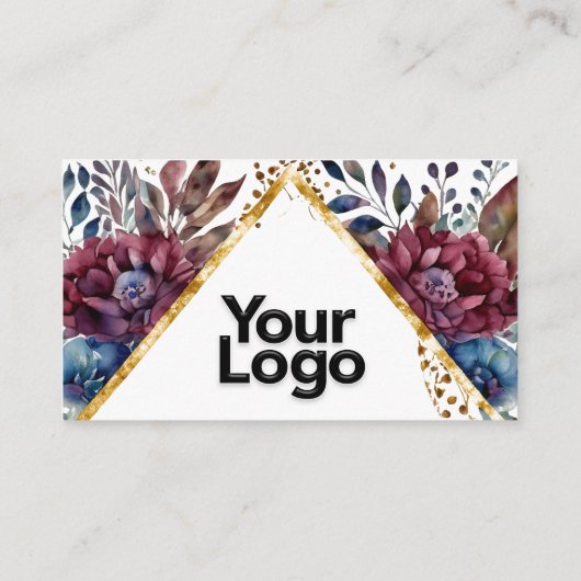 洗練素晴らしされた宝石トーン牡丹QRコード エンクロージャーカード (裏面)