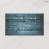 洗練素朴されたメンズボウタイロゴブルーウッド 名刺 (裏面)