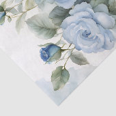 洗練芸術的された水彩青バラ 薄葉紙 (詳細)