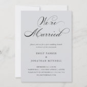 洗練|ソフトグレーのポスト-結婚ズブランチ 招待状 (正面)