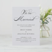 洗練|ソフトグレーのポスト-結婚ズブランチ 招待状 (スタンド正面)