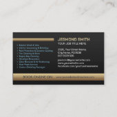 洗車とディテリングのプロフェッショナル お洒落 名刺 (裏面)