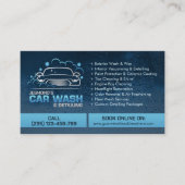 洗車とディテリングのプロフェッショナル お洒落 名刺 (正面)