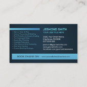 洗車とディテリングのプロフェッショナル お洒落 名刺 (裏面)