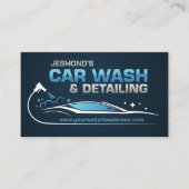 洗車とディテリングのプロフェッショナル お洒落 名刺 (正面)