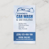 洗車とディテリングのプロフェッショナル お洒落 名刺 (正面)