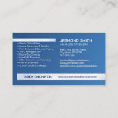 洗車とディテリングのプロフェッショナル お洒落 名刺 (裏面)