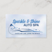 洗車とディテリングのプロフェッショナル お洒落 名刺 (正面)