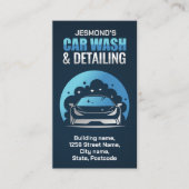 洗車とディテリングのプロフェッショナル お洒落 名刺 (正面)