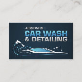 洗車とディテリングのプロフェッショナル お洒落 名刺 (正面)