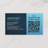 洗車とディテリングのプロフェッショナル お洒落 名刺 (裏面)