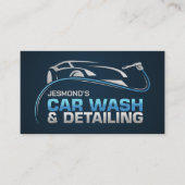 洗車とディテリングのプロフェッショナル お洒落 名刺 (正面)
