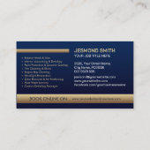 洗車とディテリングのプロフェッショナル お洒落 名刺 (裏面)