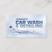 洗車とディテリングのプロフェッショナル お洒落 名刺 (正面)