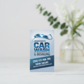 洗車とディテリングのプロフェッショナル お洒落 名刺 (スタンド正面)