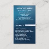 洗車とディテリングのプロフェッショナル お洒落 名刺 (裏面)