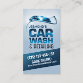 洗車とディテリングのプロフェッショナル お洒落 名刺 (正面)