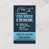 洗車とディテリングのプロフェッショナル お洒落 名刺 (正面)