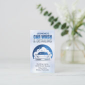 洗車とディテリングのプロフェッショナル お洒落 名刺 (スタンド正面)