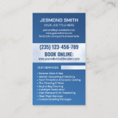 洗車とディテリングのプロフェッショナル お洒落 名刺 (裏面)