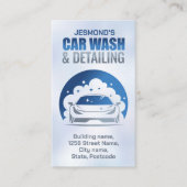 洗車とディテリングのプロフェッショナル お洒落 名刺 (正面)