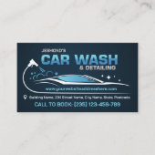 洗車とディテリングのプロフェッショナル お洒落 名刺 (正面)