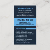 洗車とディテリングのプロフェッショナル お洒落 名刺 (裏面)