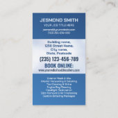 洗車とディテリングのプロフェッショナル お洒落 名刺 (裏面)