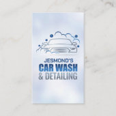 洗車とディテリングのプロフェッショナル お洒落 名刺 (正面)