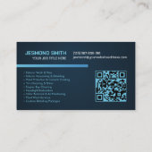 洗車とディテリングのプロフェッショナル お洒落 名刺 (裏面)