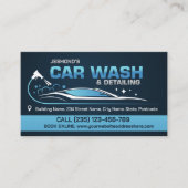 洗車とディテリングのプロフェッショナル お洒落 名刺 (正面)