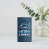 洗車とディテリングのプロフェッショナル お洒落 名刺 (スタンド正面)