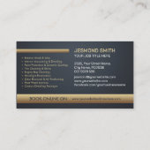 洗車とディテリングのプロフェッショナル お洒落 名刺 (裏面)