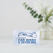 洗車とディテリングのプロフェッショナル お洒落 名刺 (スタンド正面)