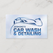 洗車とディテリングのプロフェッショナル お洒落 名刺 (正面)