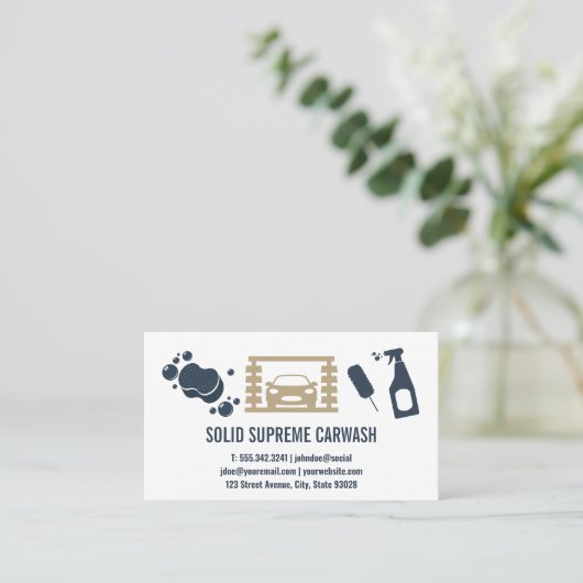 洗車とディテリング | カークリーナー 名刺 (スタンド正面)