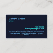 洗車の詳細 名刺 (裏面)