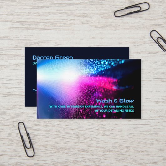 洗車の詳細 名刺 (正面/裏面インサイチュ)