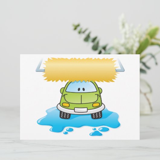 洗車の車のおかしい招待状 招待状 (スタンド正面)