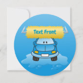 洗車アニメ 招待状 (正面)