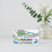 洗車オートロゴ | 清掃具 名刺 (スタンド正面)