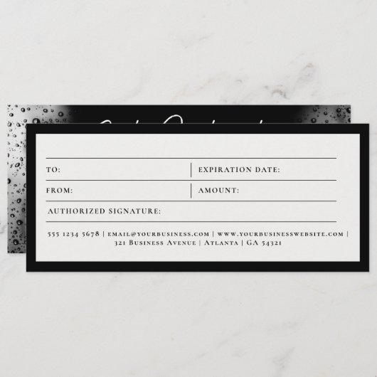 洗車クリーン車のギフト証明書利用券 (正面/裏面)