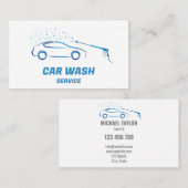 洗車サービス圧力洗浄オートディテリング 名刺 (正面/裏面)