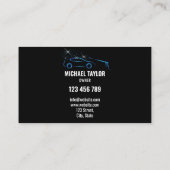 洗車サービス圧力洗浄オートディテリング 名刺 (裏面)